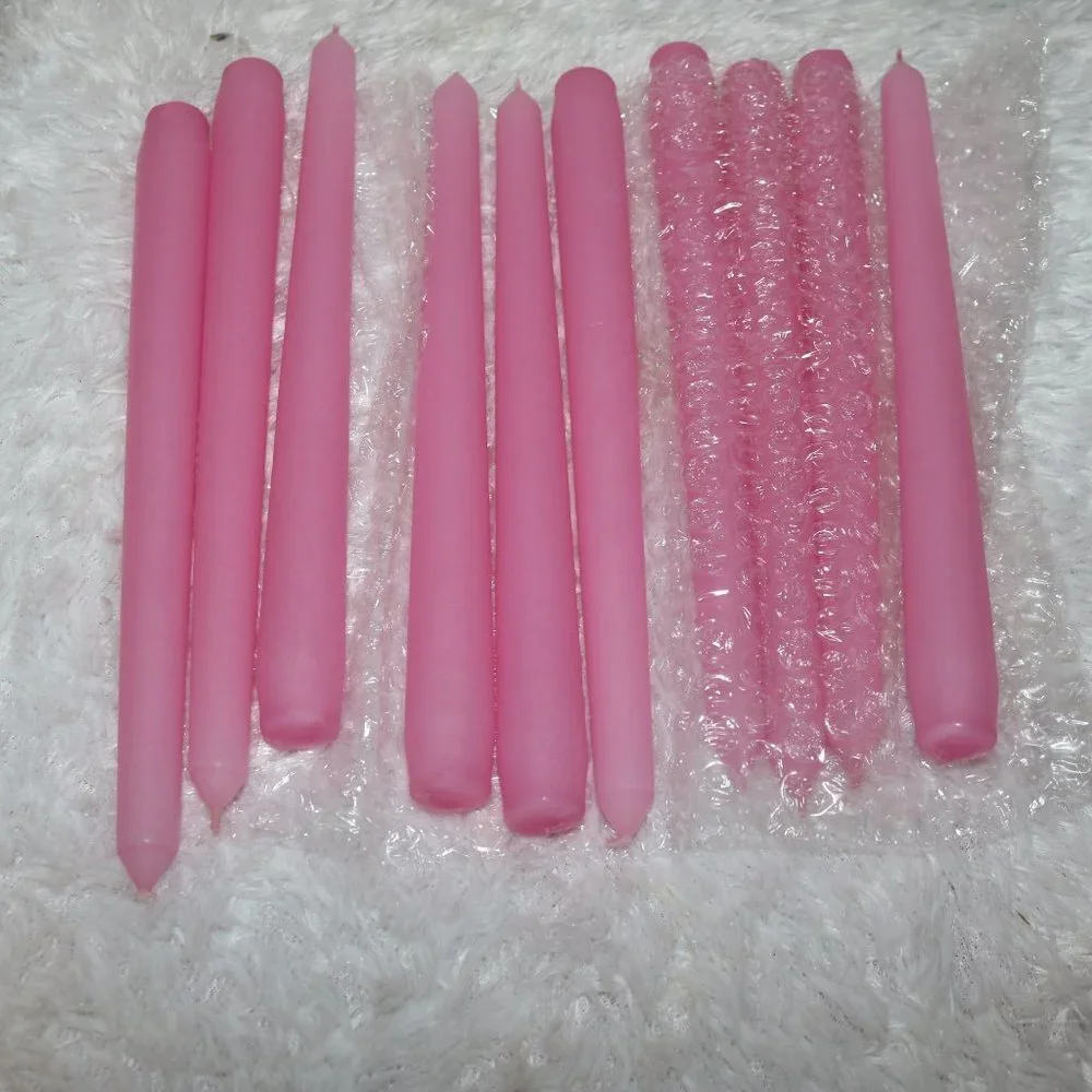 Melt Candle Company set of 10 pink dinner taper candles